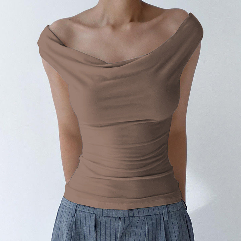 Swing Collar Sleeveless Top