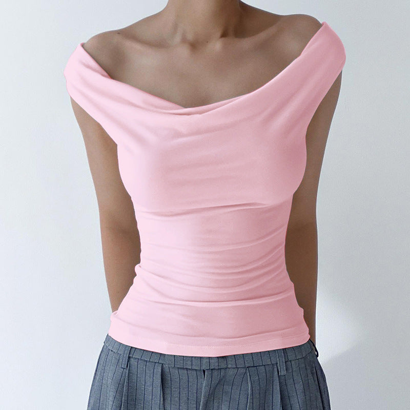 Swing Collar Sleeveless Top