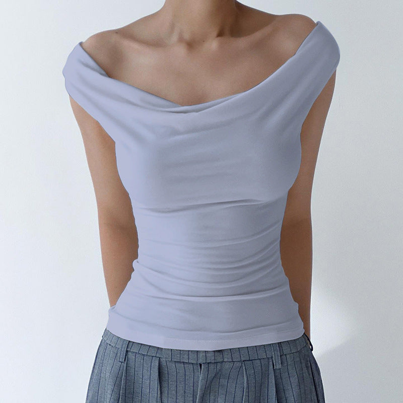 Swing Collar Sleeveless Top