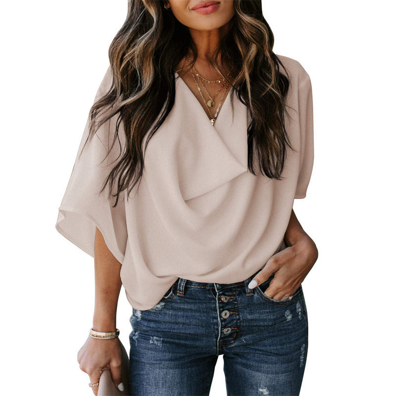 Loose Fit V-neck Top