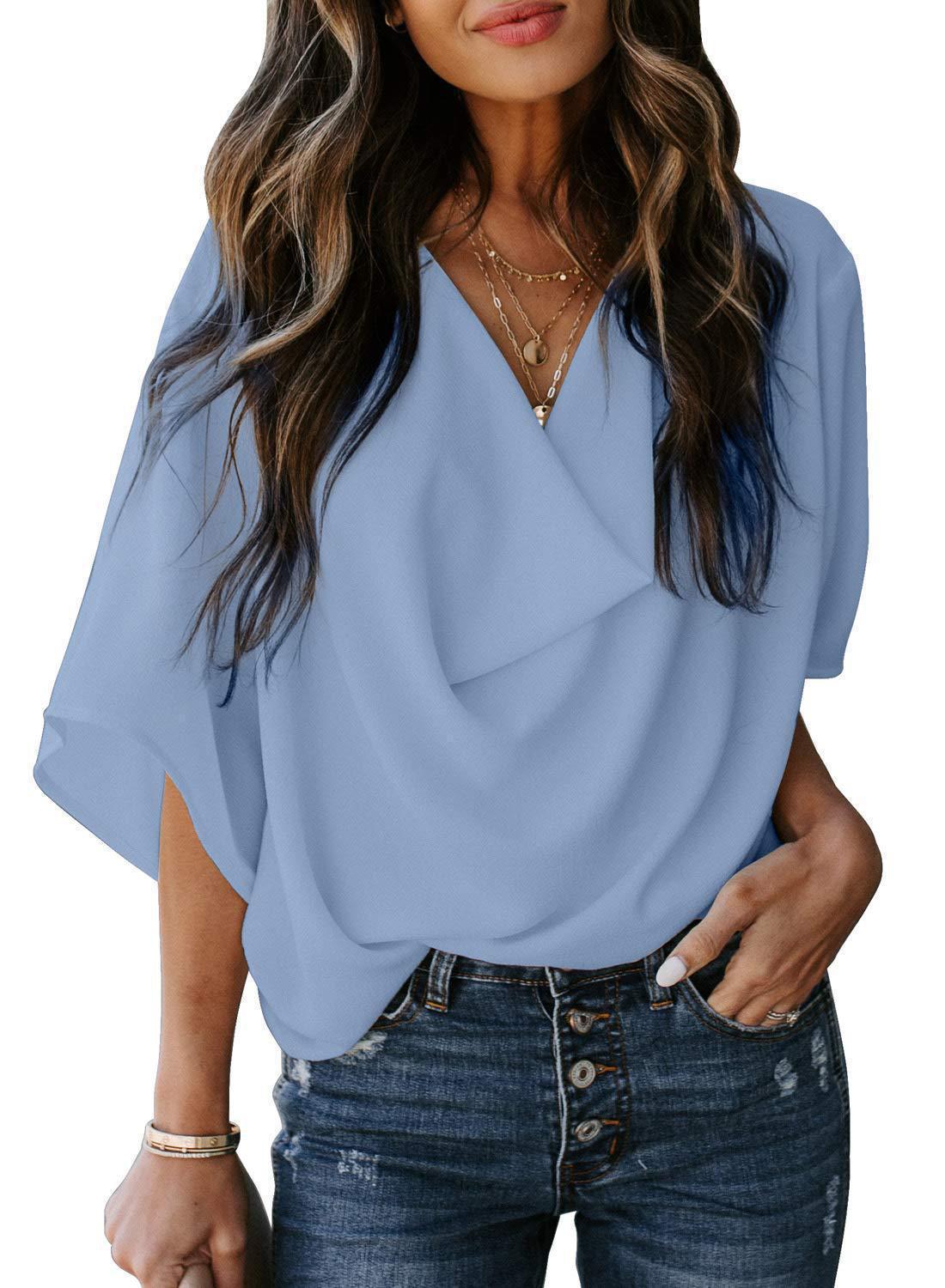 Loose Fit V-neck Top