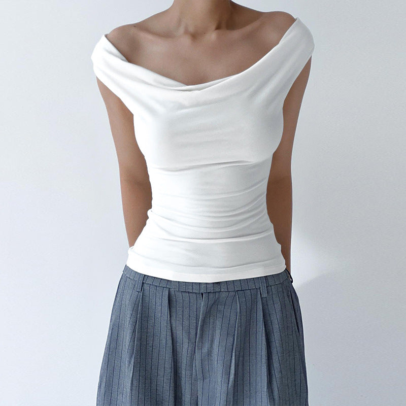 Swing Collar Sleeveless Top