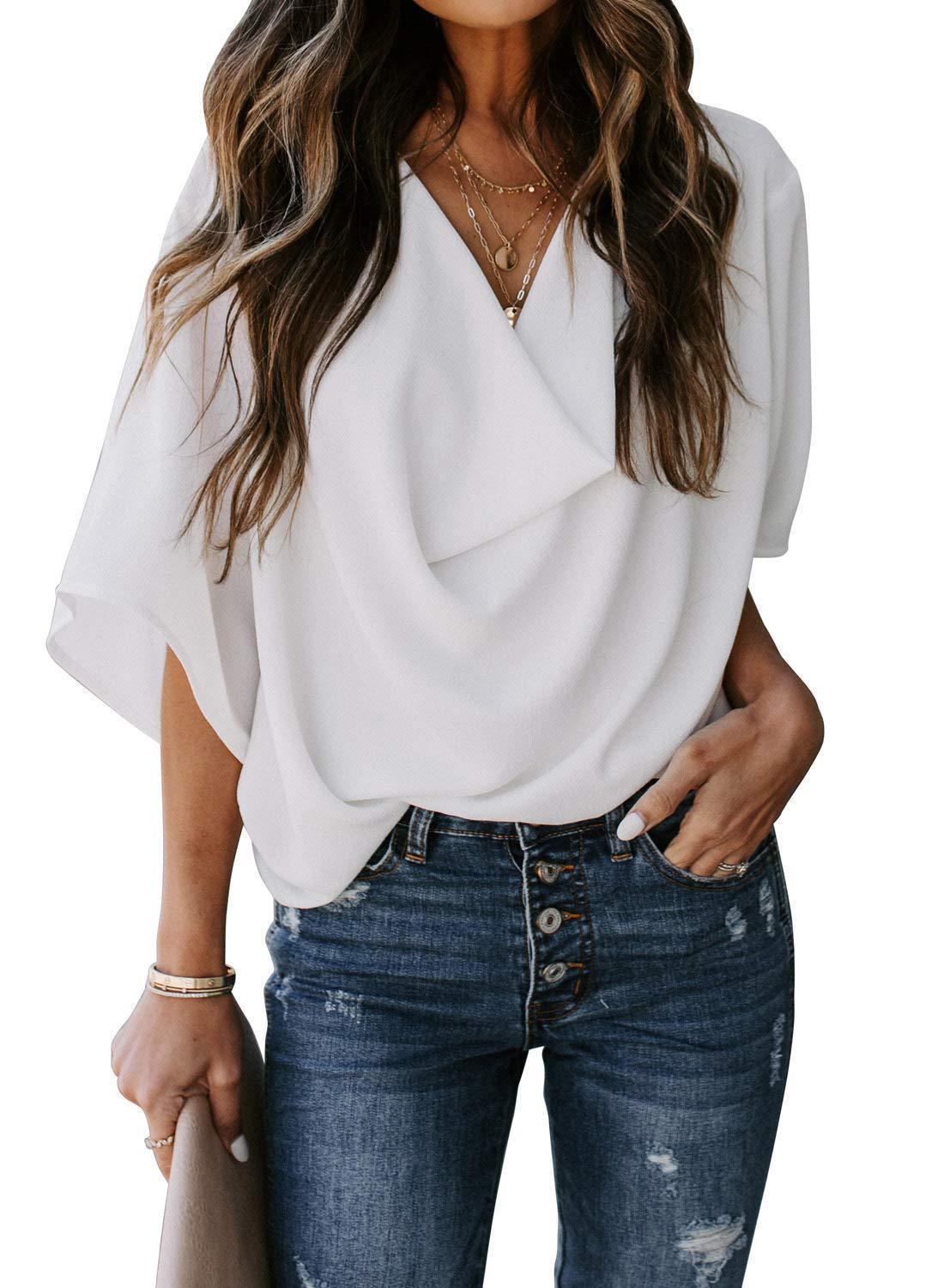 Loose Fit V-neck Top